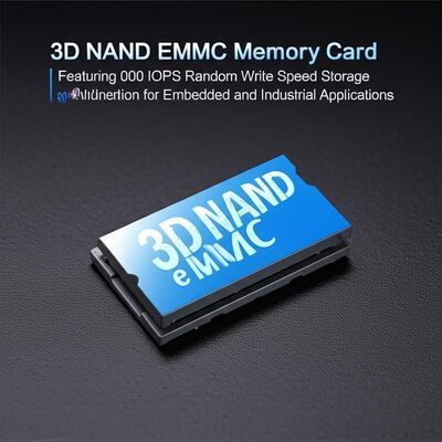 3D NAND EMMC Memory Card Featuring 000 IOPS Random Write Speed Storage Solution for Embedded and Industrial Applications