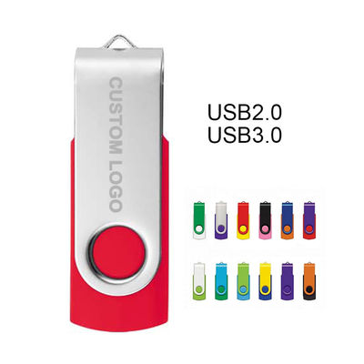 64g 32g 16g8g USB Flash Memory Disk 360 graus de rotação Flash Drive Enterprise Logotipo